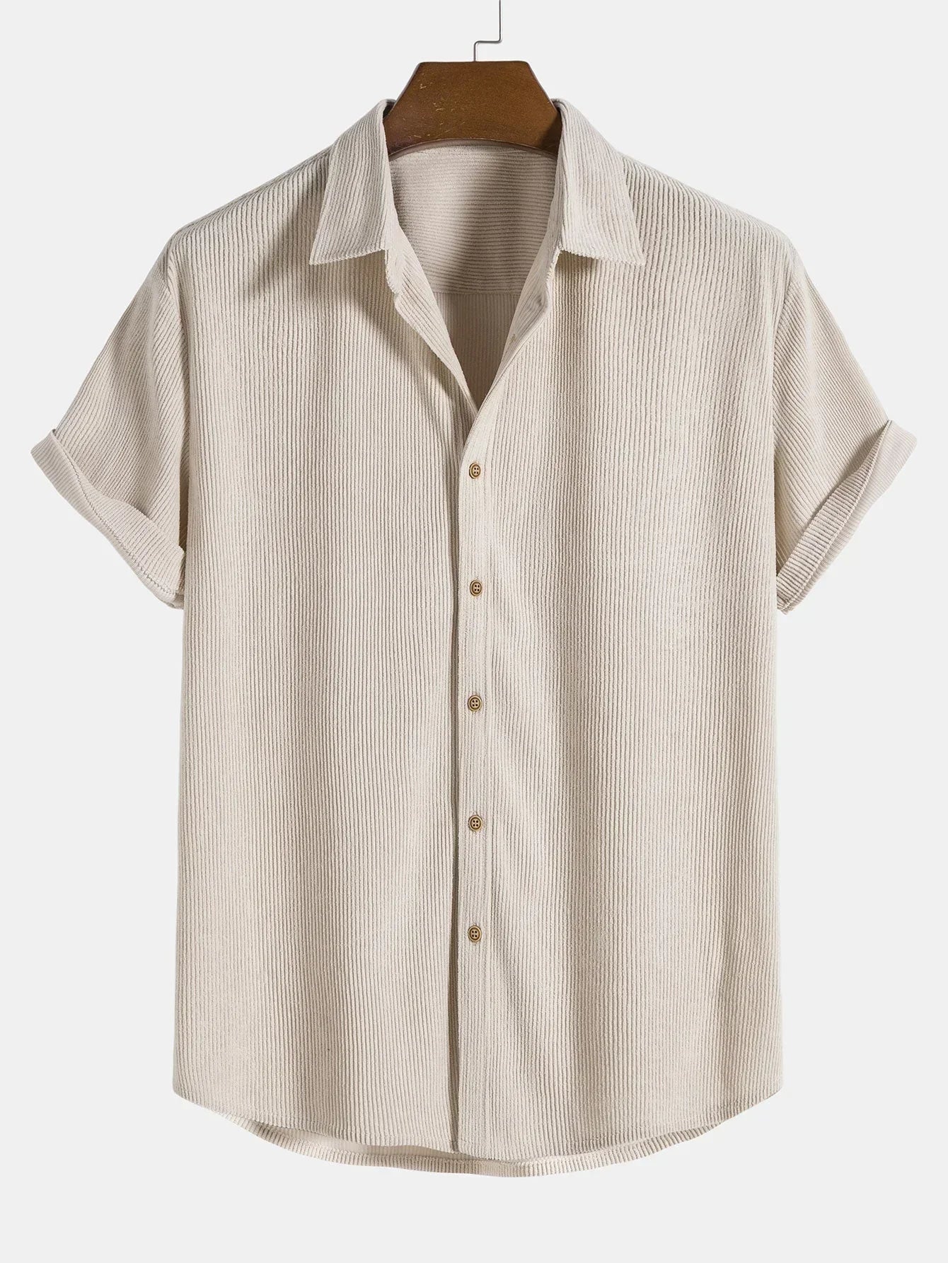 Vexthor | Men's Corduroy Short-Sleeve Shirt - Casual, Soft & Breathable Shirt