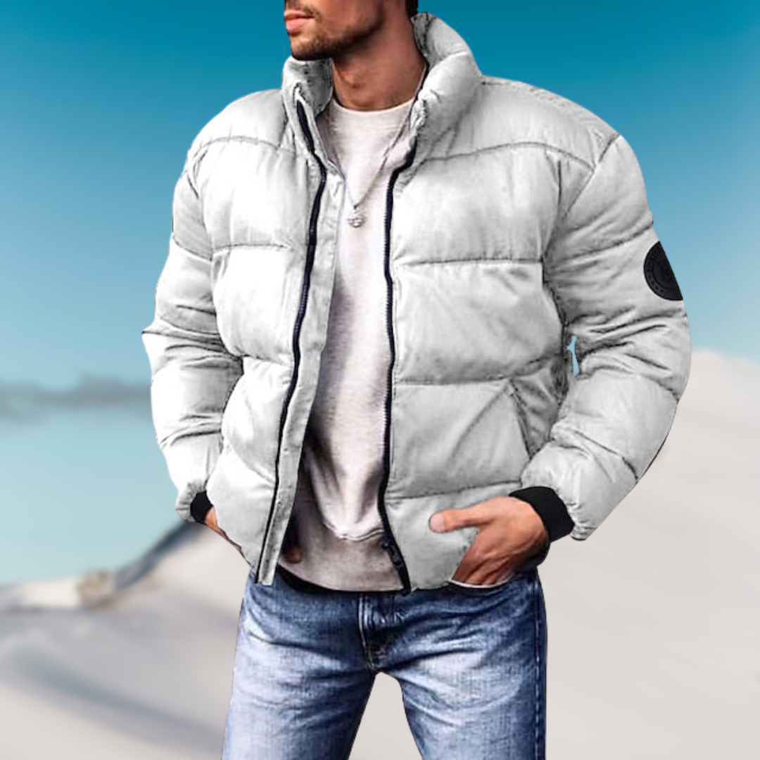Maximus | Klassieke herenpufferjas, warme geïsoleerde winterjas, lichtgewicht outdoorjas, stijlvolle bovenkleding voor koud weer