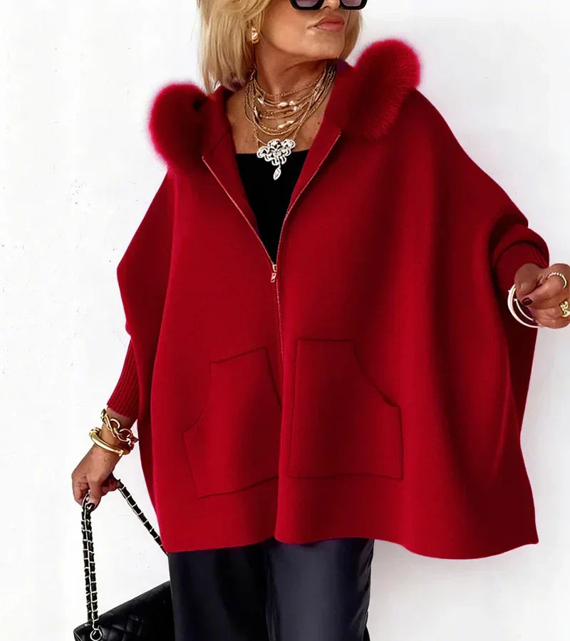 Zoria | Casual jas met capuchon voor dames – kraag van imitatiebont, lichtgewicht warme winterjas