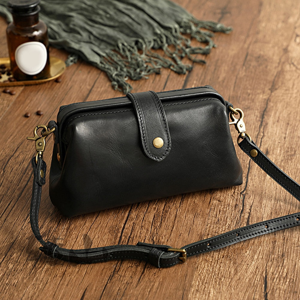 Farielle | Chique handgemaakte retro leren tas – tijdloze elegantie