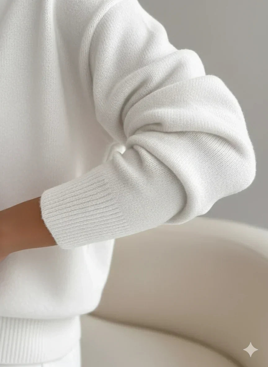 Astraea | Klassieke coltrui voor dames, casual gebreide trui met lange mouwen, warme wintertrui