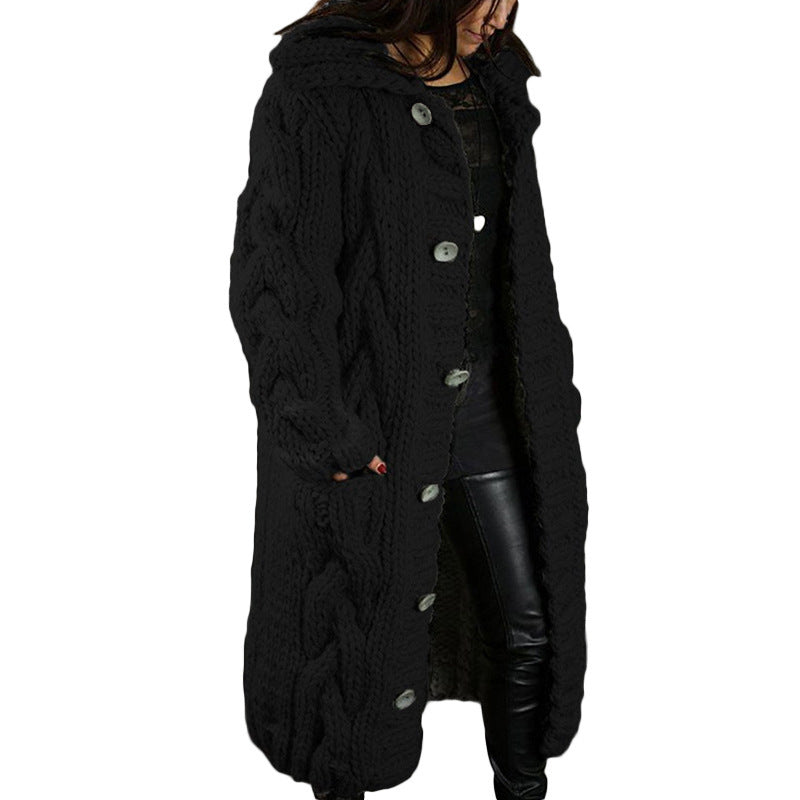 Raiza | Langharige gebreide damesjas, dikke wolmix, casual warme bovenkleding voor herfst en winter