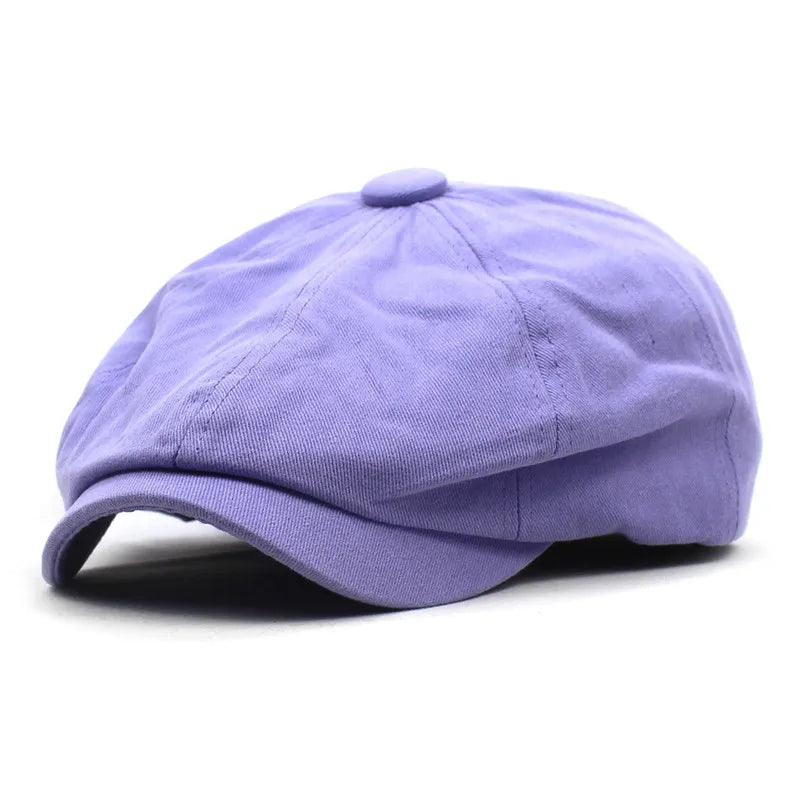 CrispCap | Katoenen platte pet voor heren – Newsboy-stijl, ademend, retro casual hoed voor de lente