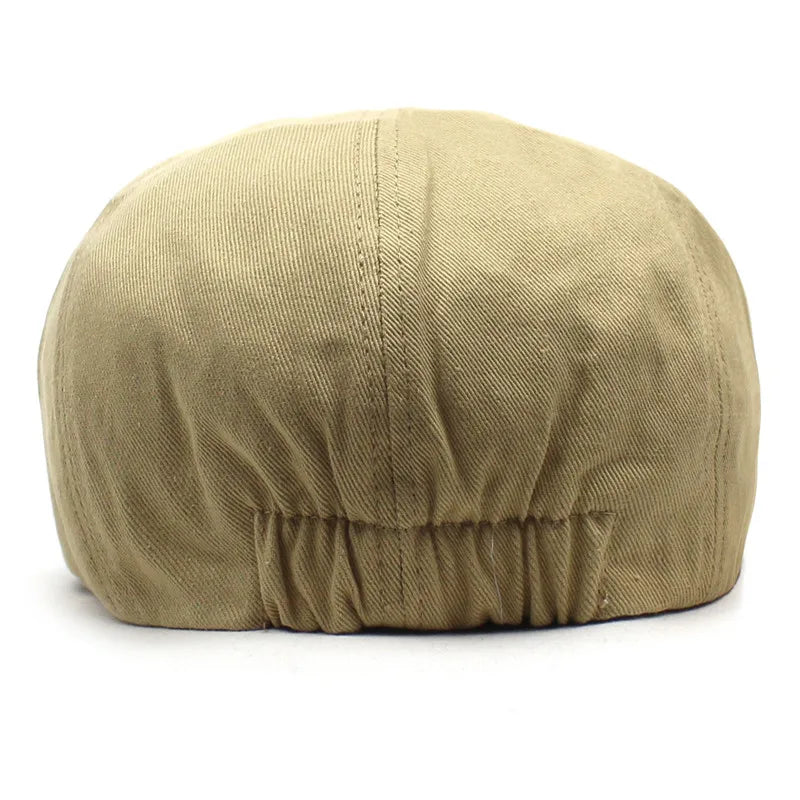 CrispCap | Katoenen platte pet voor heren – Newsboy-stijl, ademend, retro casual hoed voor de lente