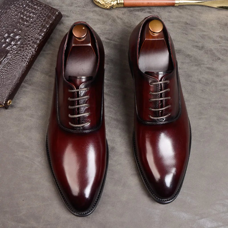 Marton | Heren lederen Oxford geklede schoenen - Klassieke Formele Lederen Schoenen