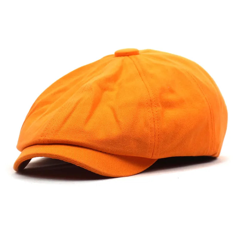 CrispCap | Katoenen platte pet voor heren – Newsboy-stijl, ademend, retro casual hoed voor de lente