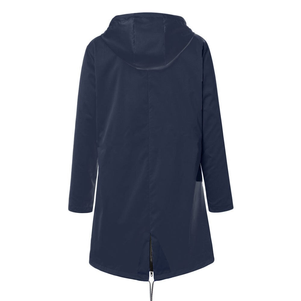 Nisa | Waterdichte regenjas voor dames met capuchon & pluche voering - Klassiek & warm voor buitenactiviteiten
