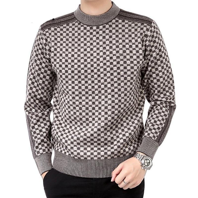 Gerard | Geruite fleece trui voor heren, warme pullover voor herfst en winter, gezellig geruit ontwerp