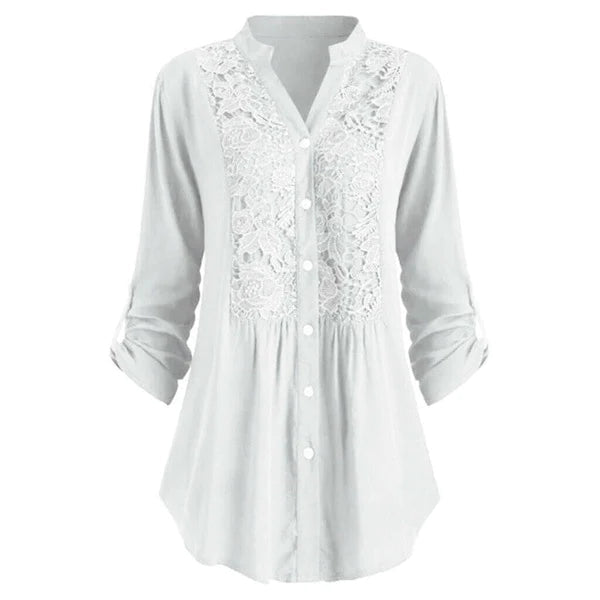 Orlisse | Winterjas voor dames – met bontvoering, double-breasted, tailleband, warme stijlvolle bovenkleding