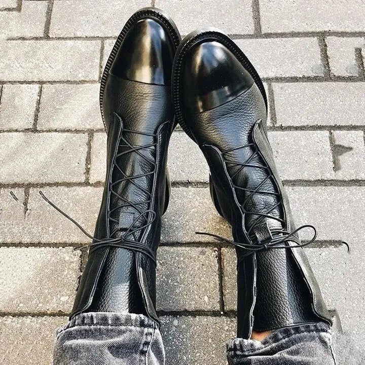 Bootelle | Premium leren veterlaarzen voor dames – Comfortabele, hoogwaardige modieuze schoenen