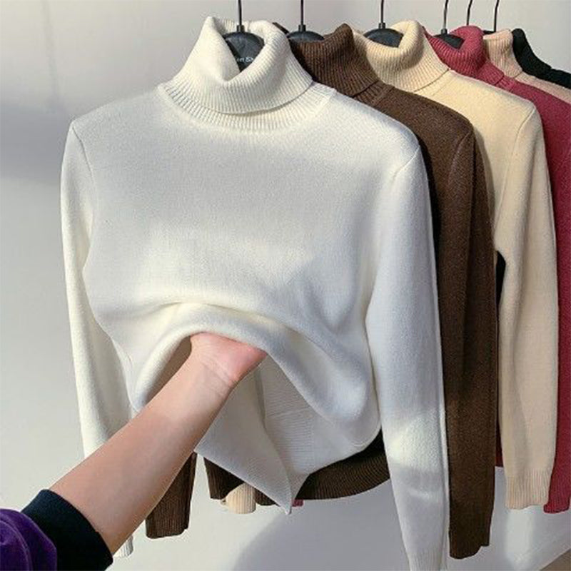 Marjo | Pull à col roulé épais en polaire d'hiver 