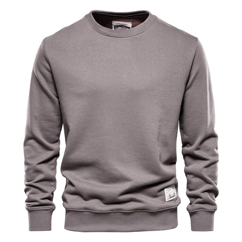 Galvren | Effen herentrui – Comfortabele casual pullover, ronde hals, zachte gebreide modieuze trui