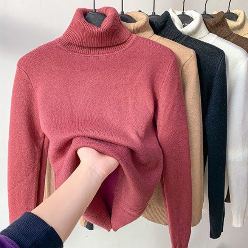 Marjo | Pull à col roulé épais en polaire d'hiver 