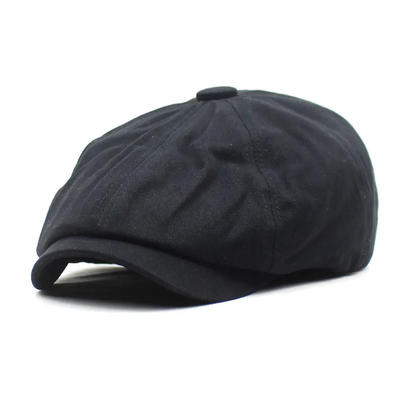 CrispCap | Katoenen platte pet voor heren – Newsboy-stijl, ademend, retro casual hoed voor de lente