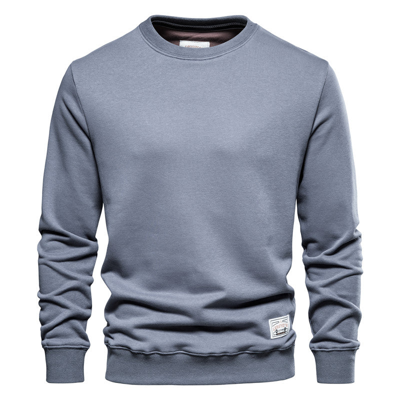 Galvren | Effen herentrui – Comfortabele casual pullover, ronde hals, zachte gebreide modieuze trui