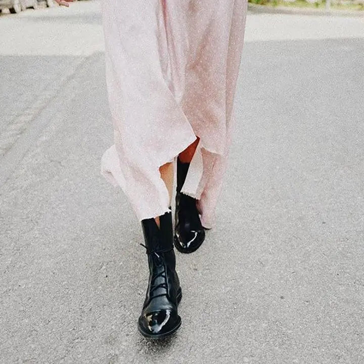 Bootelle | Premium leren veterlaarzen voor dames – Comfortabele, hoogwaardige modieuze schoenen