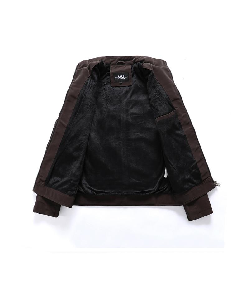 Petter | Blouson de moto pour homme, blouson en cuir PU avec poches zippées, vêtement d'extérieur décontracté