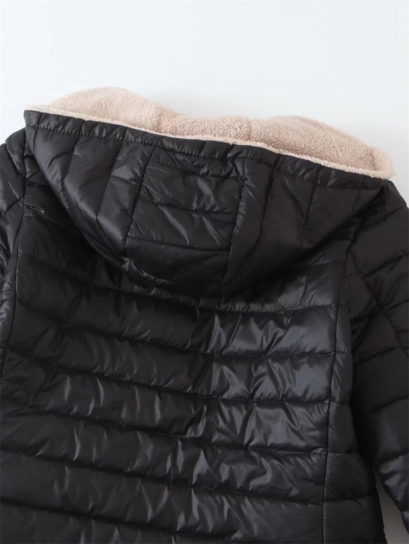 Delilah | Warme gewatteerde fleece gevoerde dames parka jas met capuchon - Casual & stijlvolle winter bovenkleding