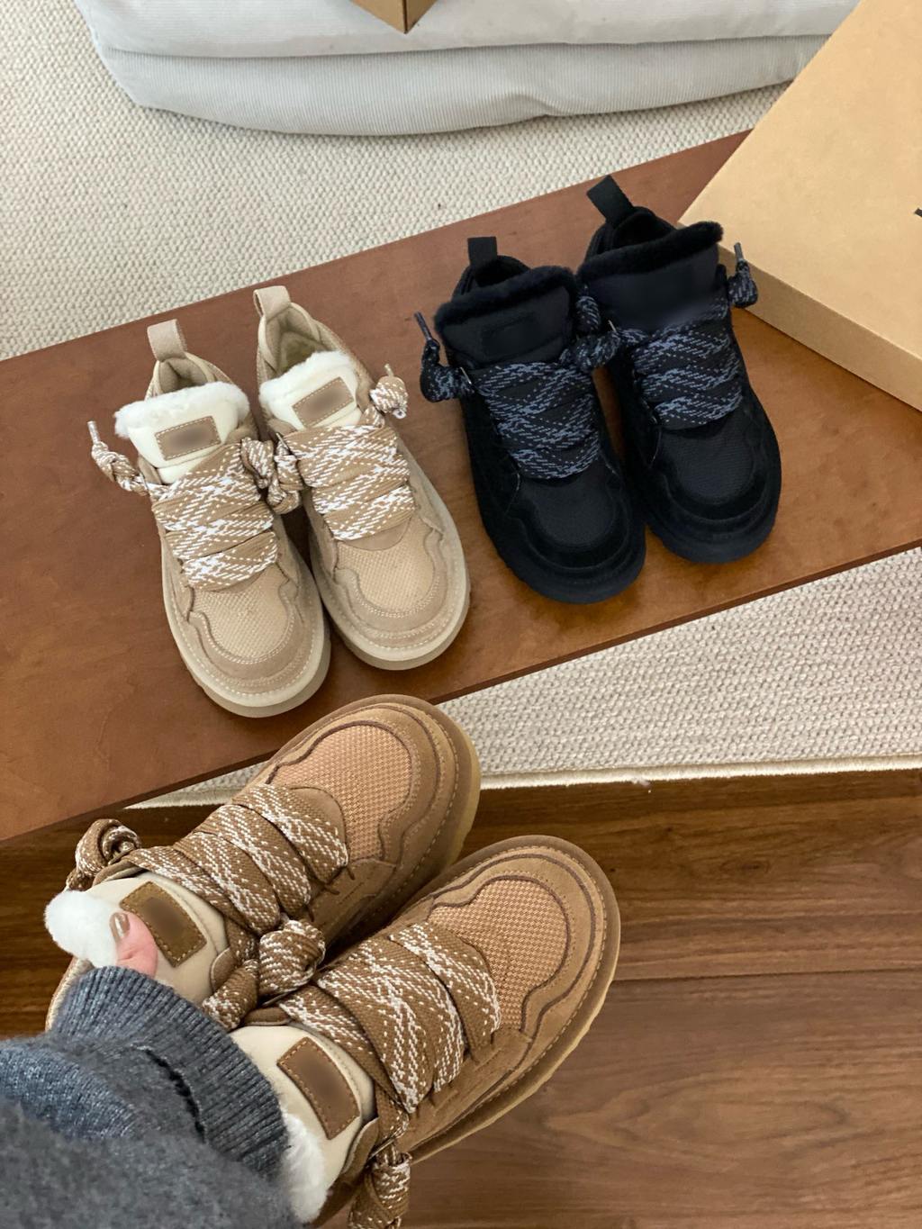 PlushKicks | Winterpluchen gevoerde sneakers voor dames - Comfortabel, warm & stijlvol schoeisel voor koud weer