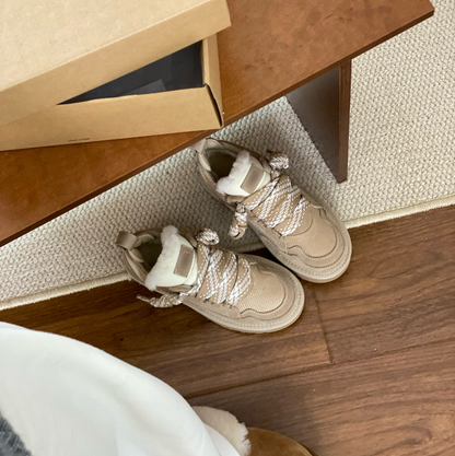 PlushKicks | Winterpluchen gevoerde sneakers voor dames - Comfortabel, warm & stijlvol schoeisel voor koud weer