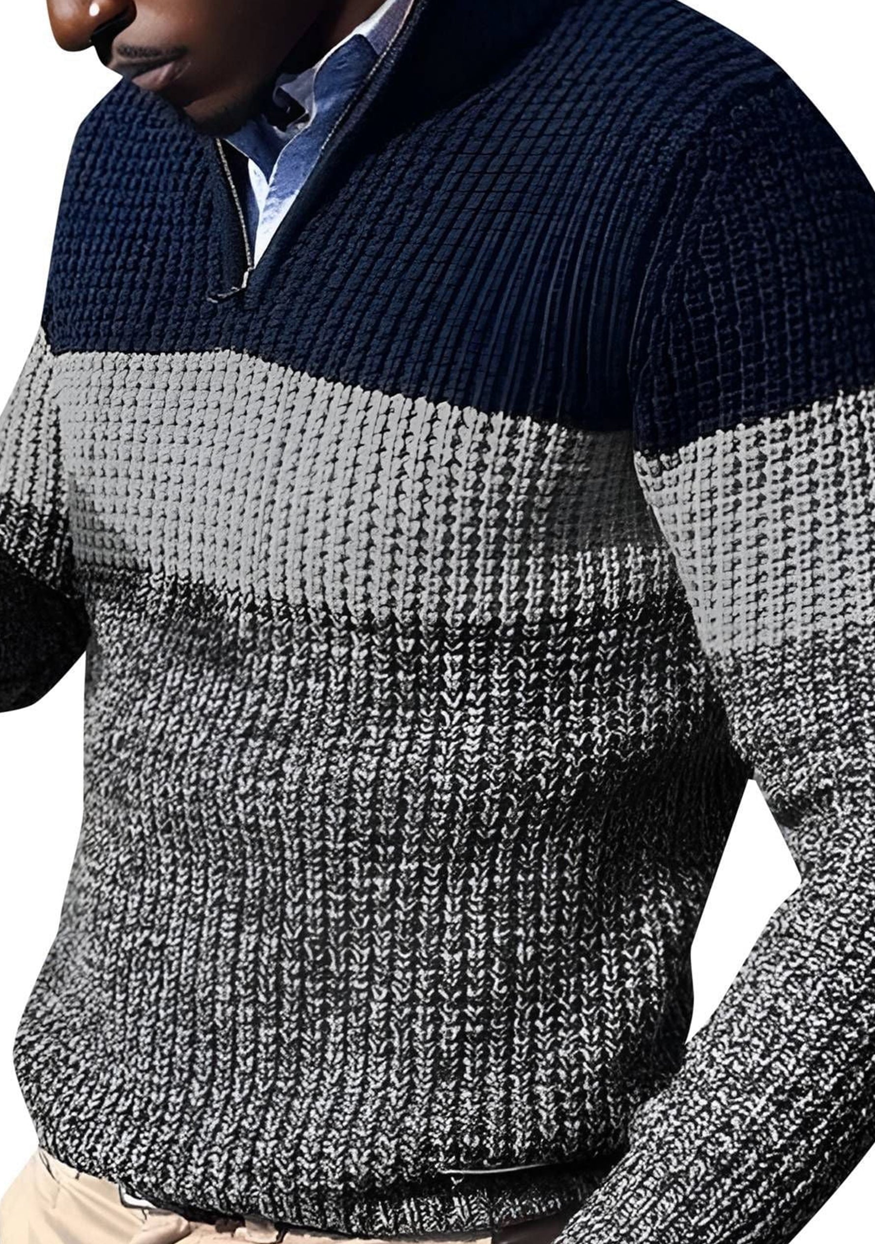 Halden | Kleurblok trui voor heren – Zachte, stijlvolle en comfortabele pullover