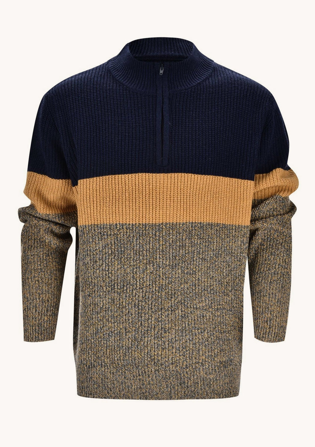 Halden | Kleurblok trui voor heren – Zachte, stijlvolle en comfortabele pullover