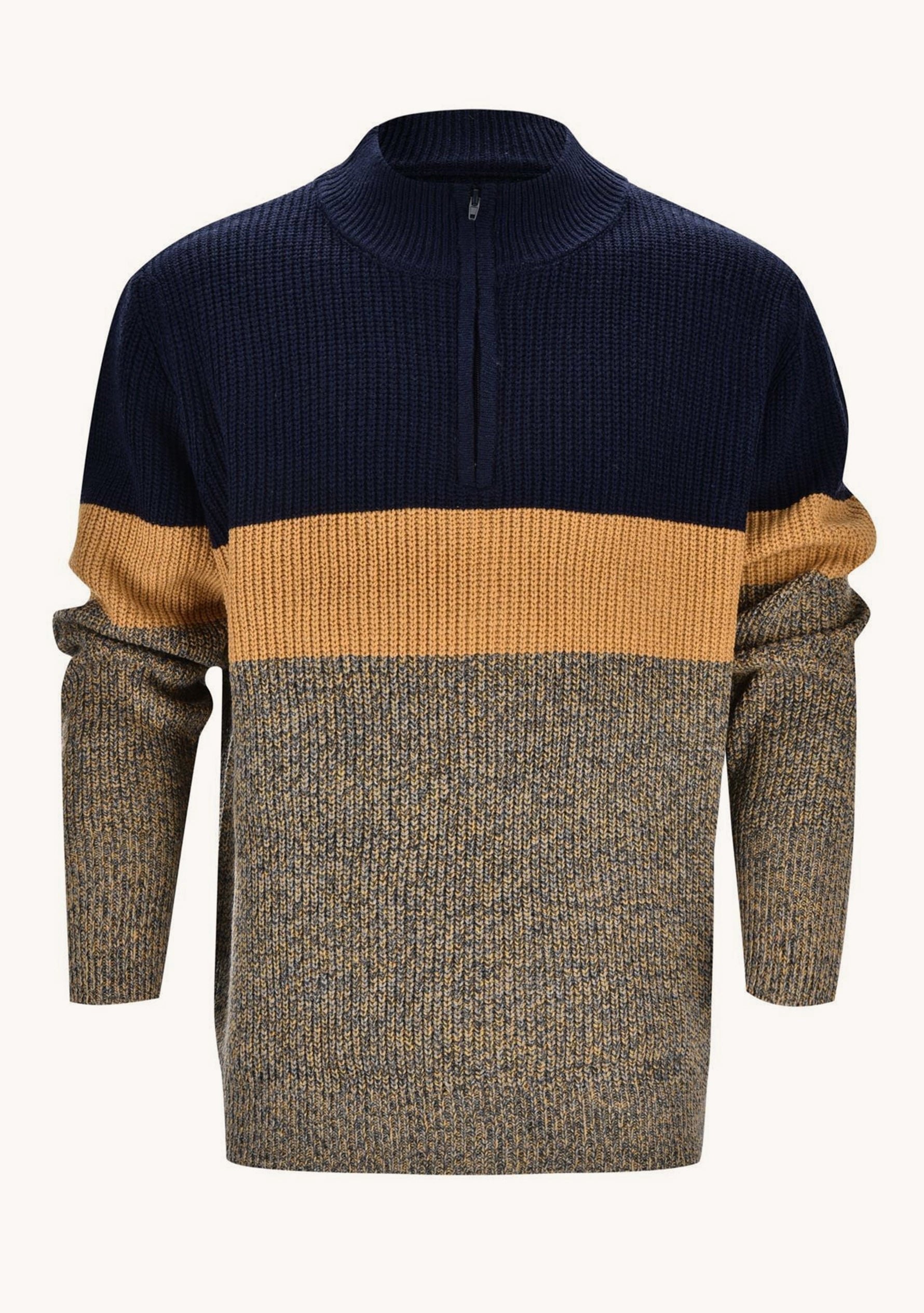 Halden | Kleurblok trui voor heren – Zachte, stijlvolle en comfortabele pullover