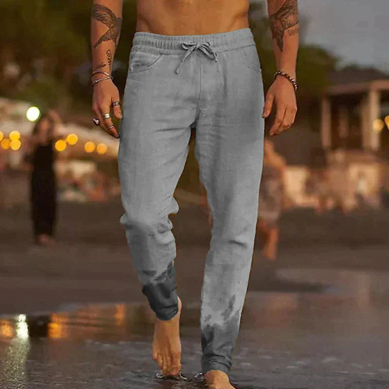 Caedon | Casual linnen herenbroek – comfortabele strandbroek met relaxte pasvorm