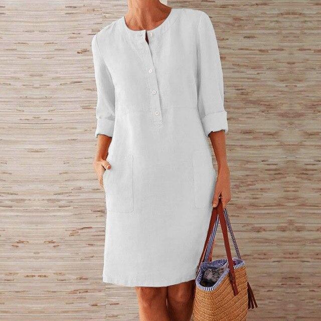 Bellavyn | Elegant Long-Sleeved Midi Dress for Women - Breathable, Casual Dress