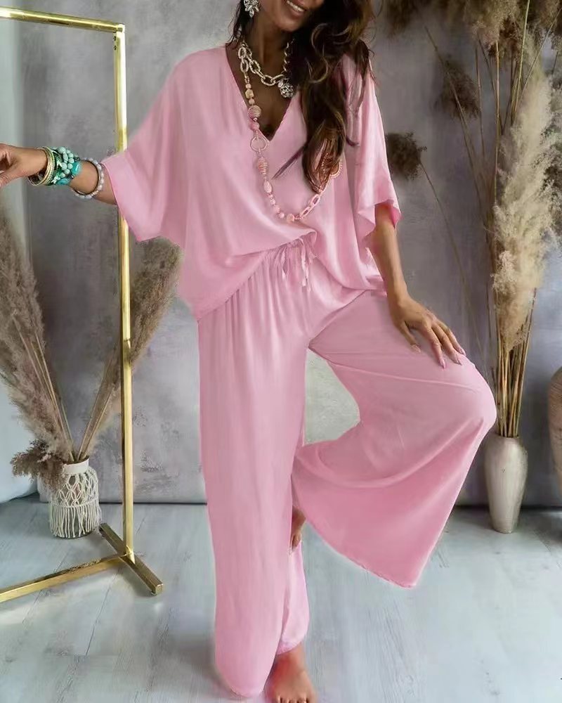 Quinza | Tweedelige katoenen set voor dames – Casual-elegante, luchtige outfit