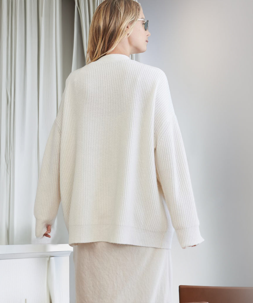 Galixie | Comfortabel oversized vest met ribbels en knoopsluiting voor dames