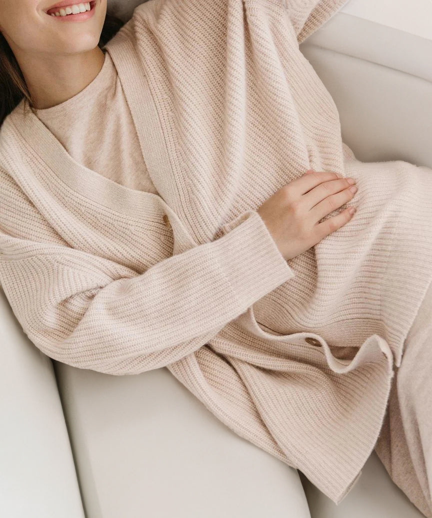 Galixie | Comfortabel oversized vest met ribbels en knoopsluiting voor dames