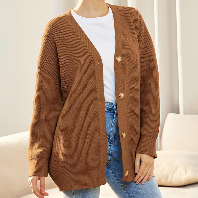 Galixie | Comfortabel oversized vest met ribbels en knoopsluiting voor dames
