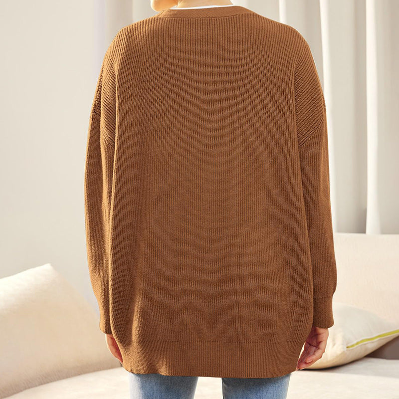 Galixie | Comfortabel oversized vest met ribbels en knoopsluiting voor dames