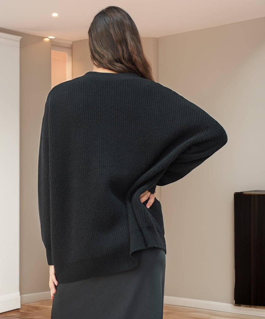 Galixie | Comfortabel oversized vest met ribbels en knoopsluiting voor dames