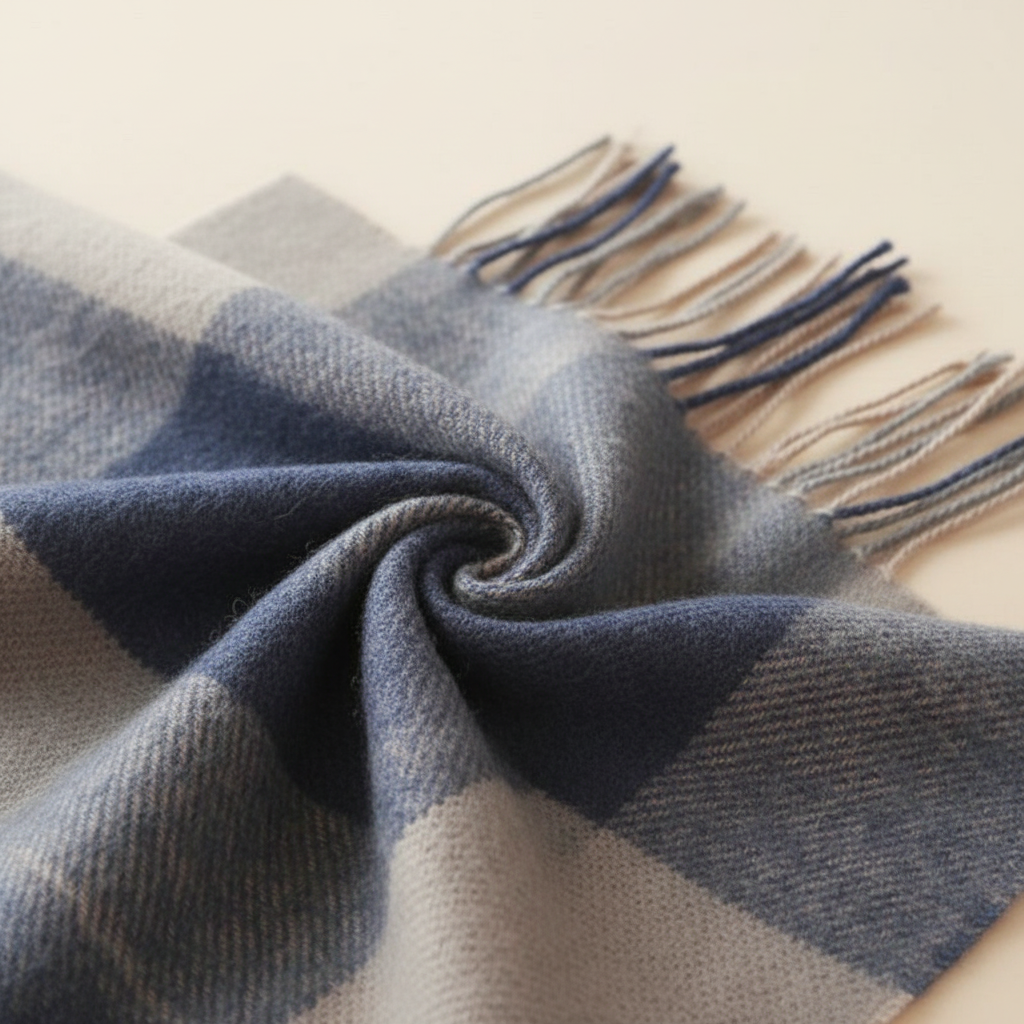 Evrina | Luxe kasjmier sjaal met ruitjespatroon – zachte, behaaglijke winteromslagdoek voor dames
