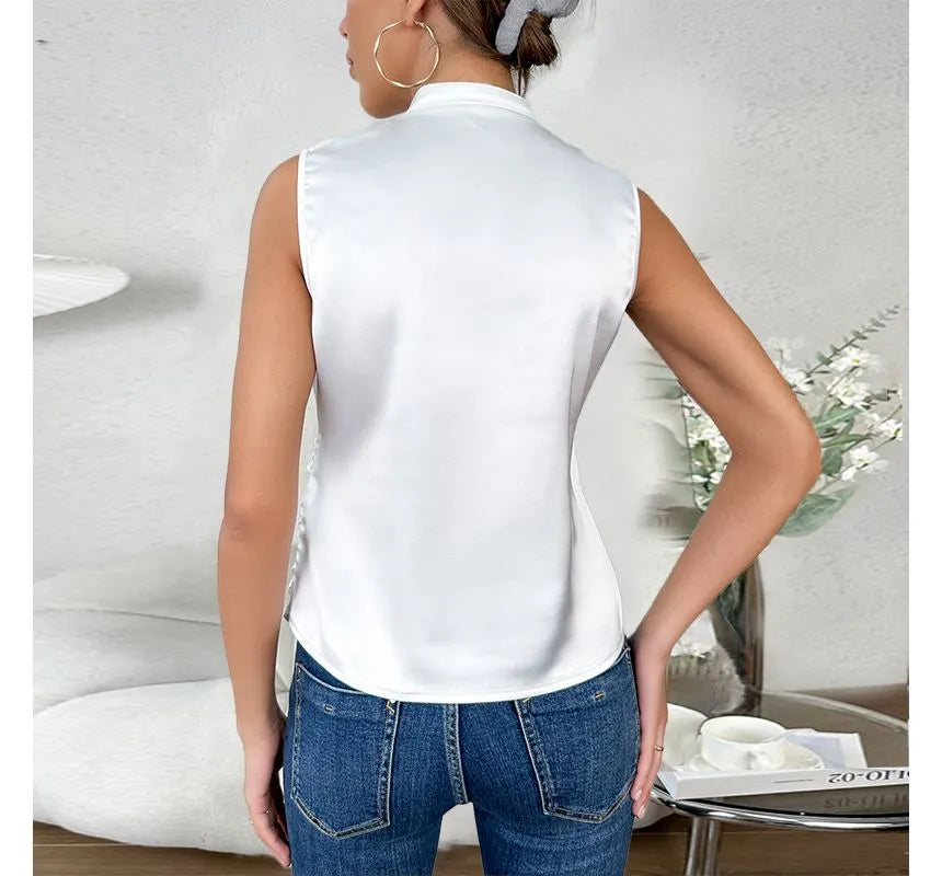 Ursula | Elegante mouwloze effen kleur top