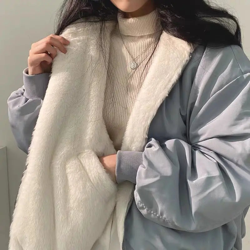 Madelyn | Oversized jas met pluche voering en capuchon