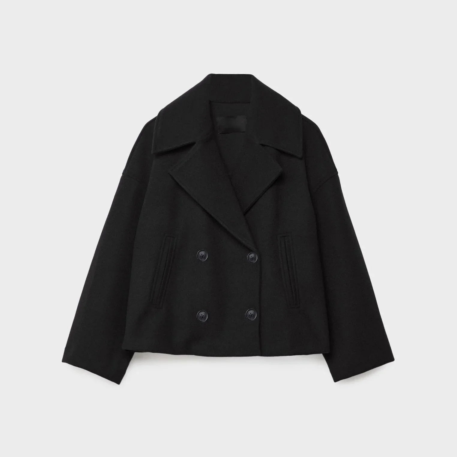 Anneli | Elegante Blazer met Dubbele Sluiting – Loszittend Lang Jasje voor Lente- en Herfstoutfits