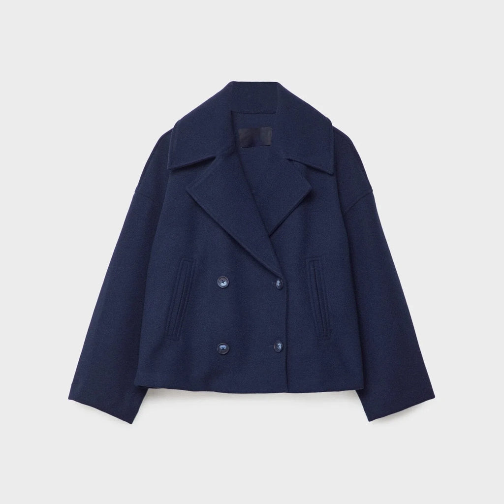 Anneli | Elegante Blazer met Dubbele Sluiting – Loszittend Lang Jasje voor Lente- en Herfstoutfits