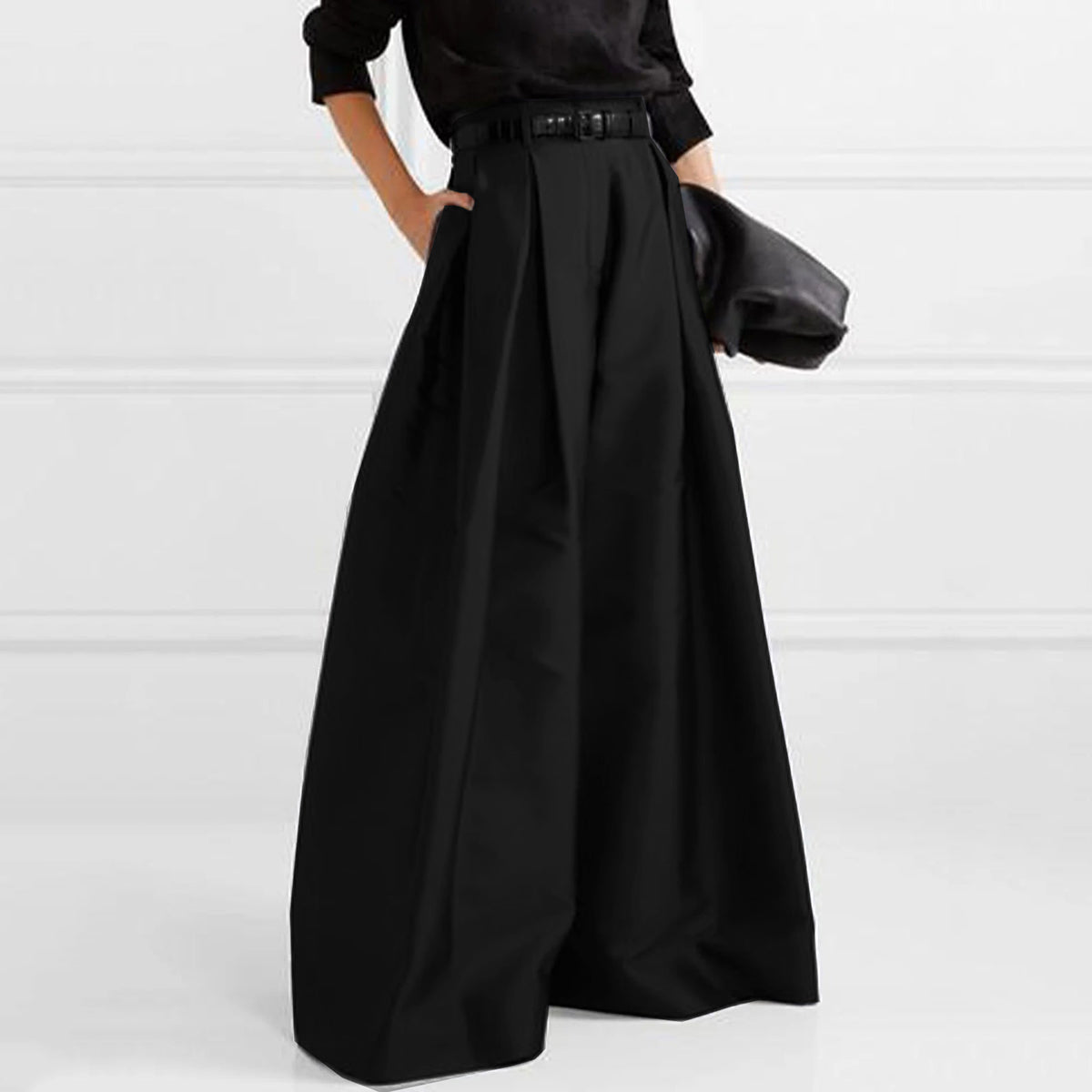 Yevana | Maxirok met hoge taille - Elegante, oversized, zakelijke damesrok