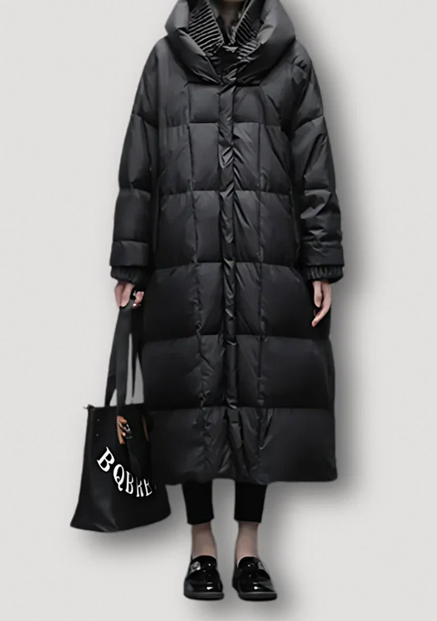 Gerda | Oversized lange donsjas – Warme winterjas, knielengte, lichtgewicht en stijlvol