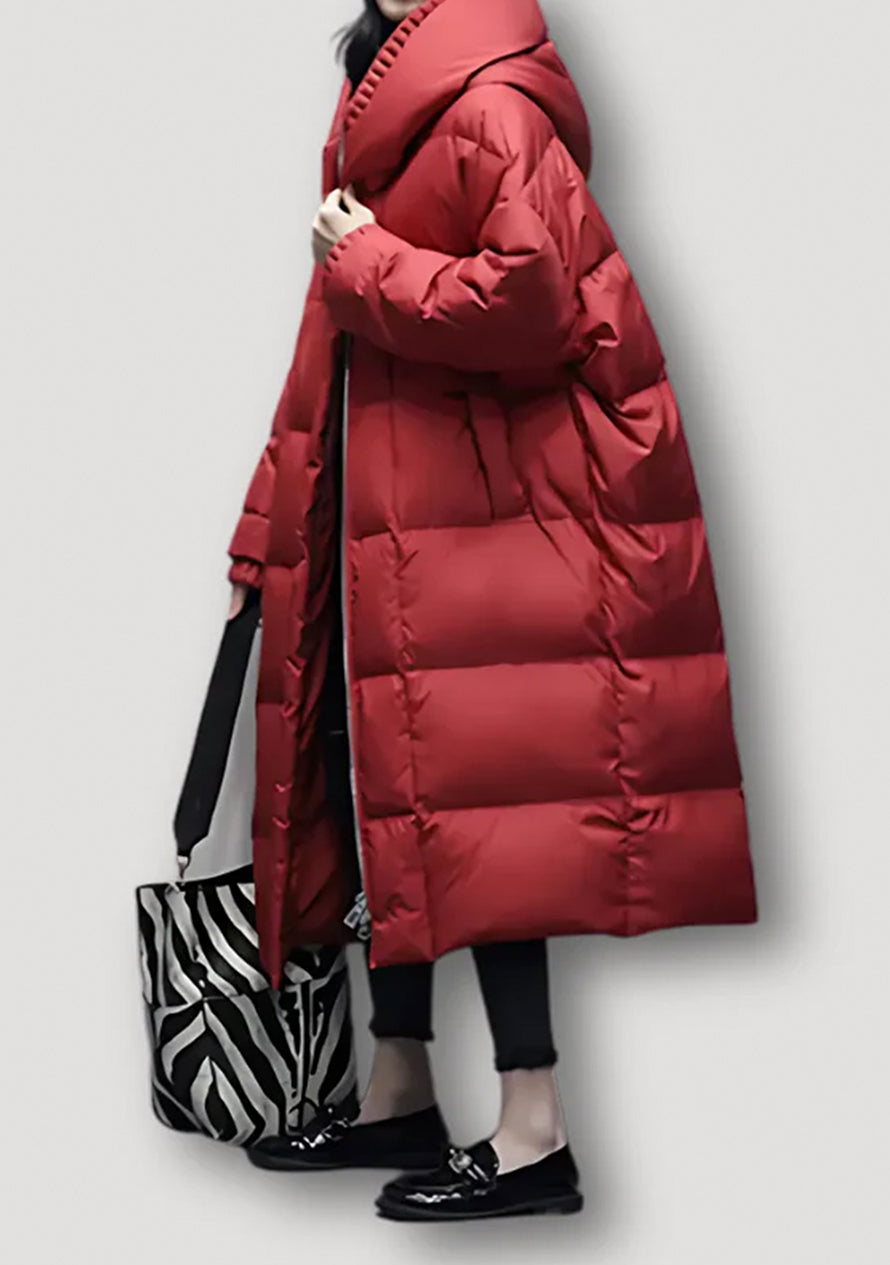 Gerda | Oversized lange donsjas – Warme winterjas, knielengte, lichtgewicht en stijlvol