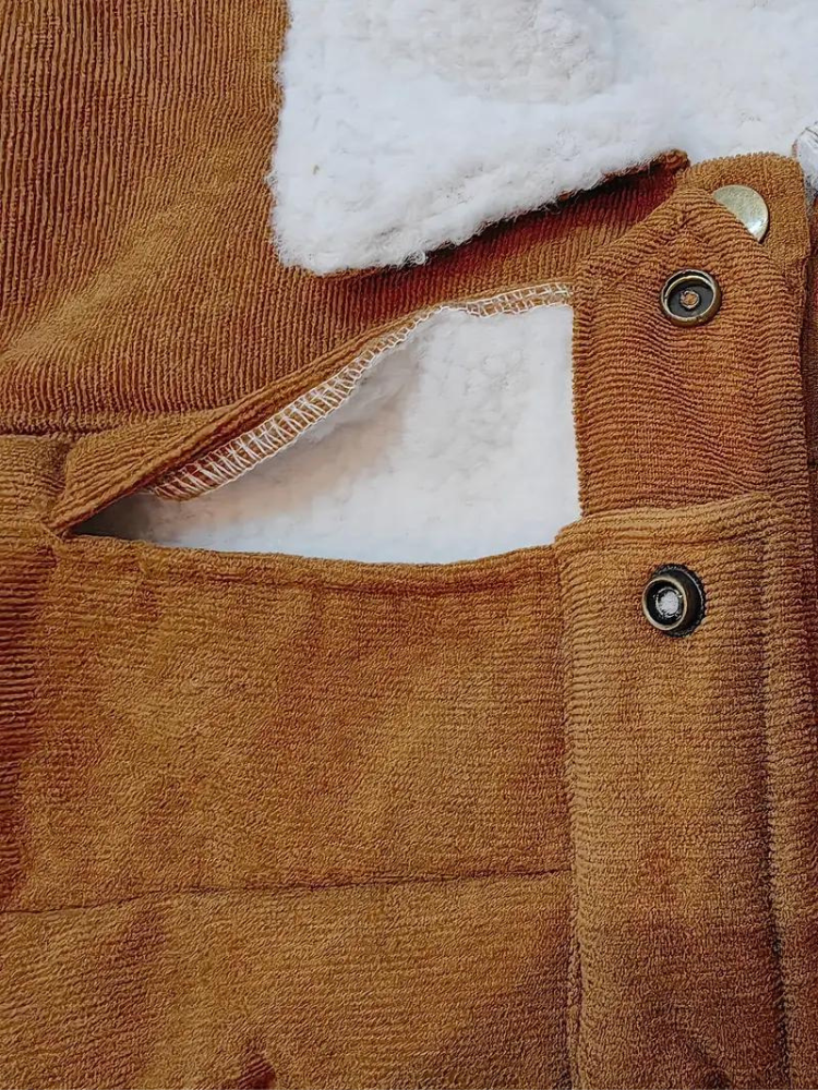 Odelia| Dames Corduroy Winterjas met fleecevoering - Warme, stijlvolle jas
