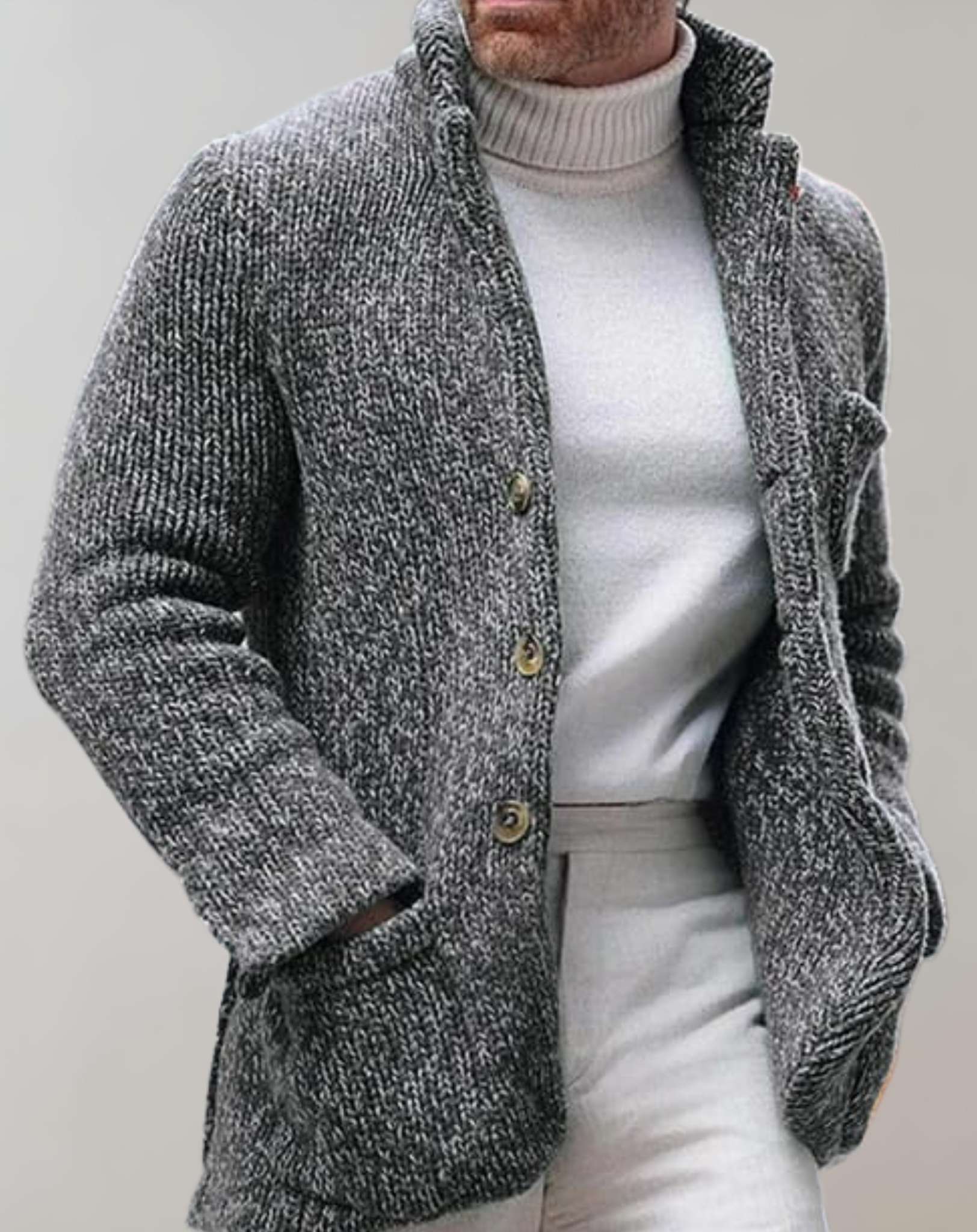 Odren | Pull homme à boutons sur le devant – Pull confortable et élégant