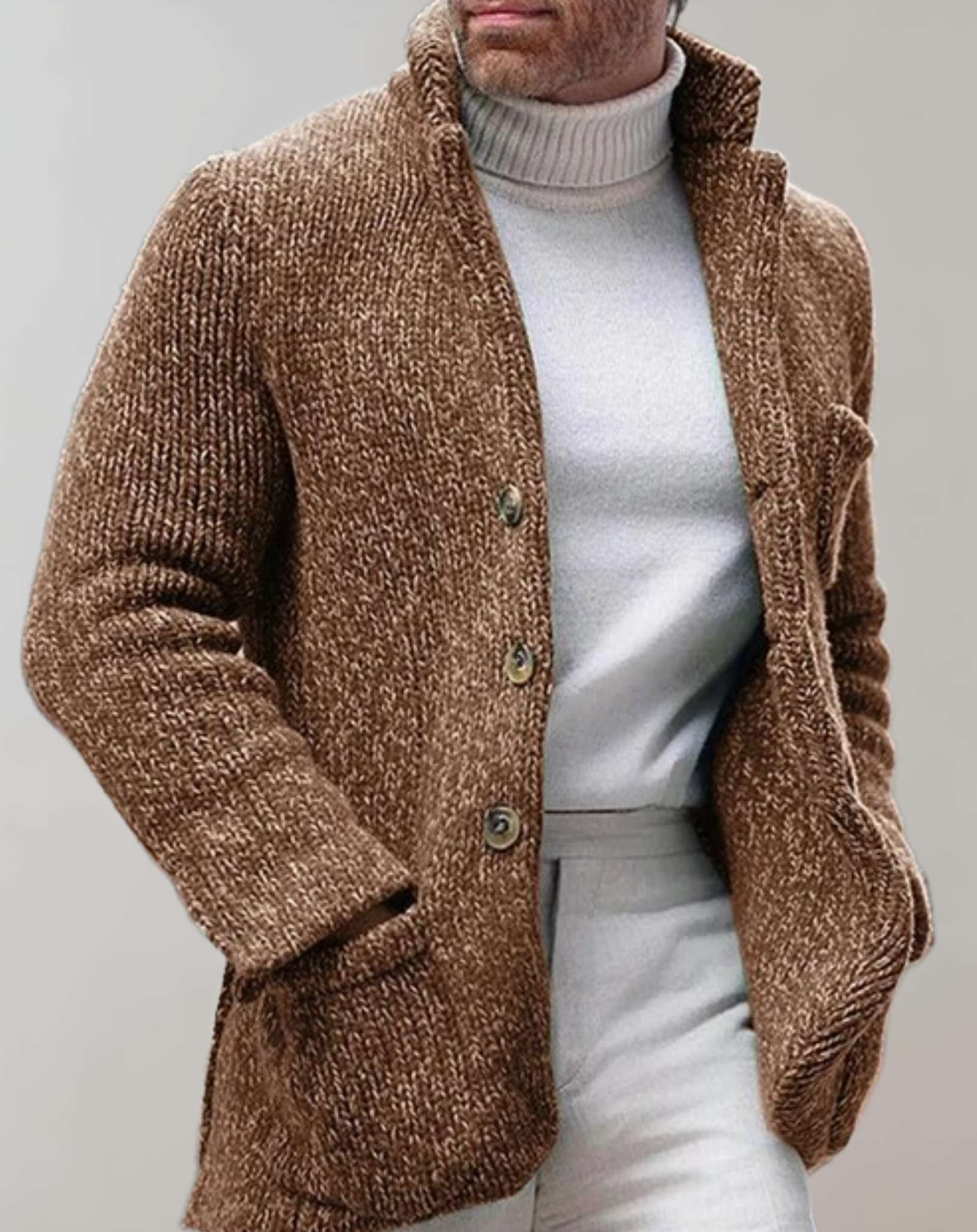 Odren | Pull homme à boutons sur le devant – Pull confortable et élégant