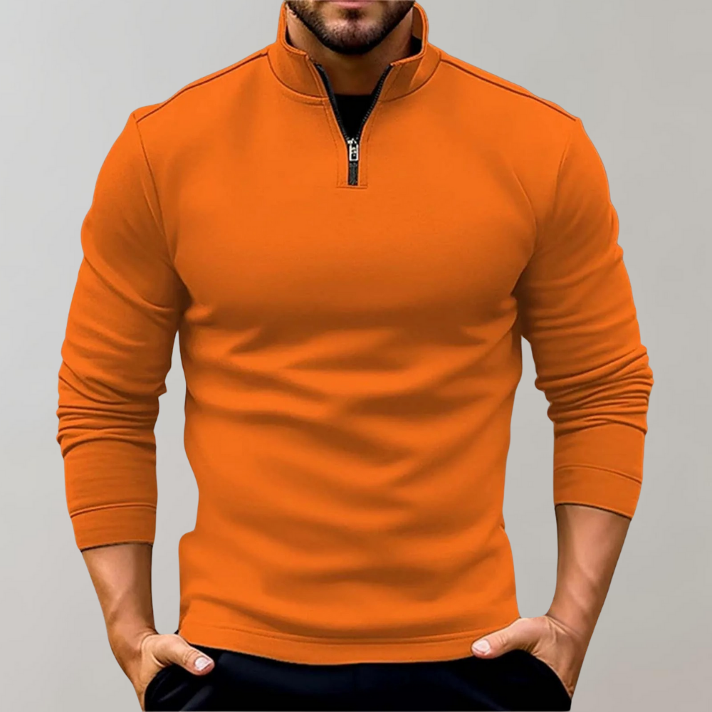 Emeron | Heren trui met halve rits – Casual elegante trui met opstaande kraag voor herfst en winter