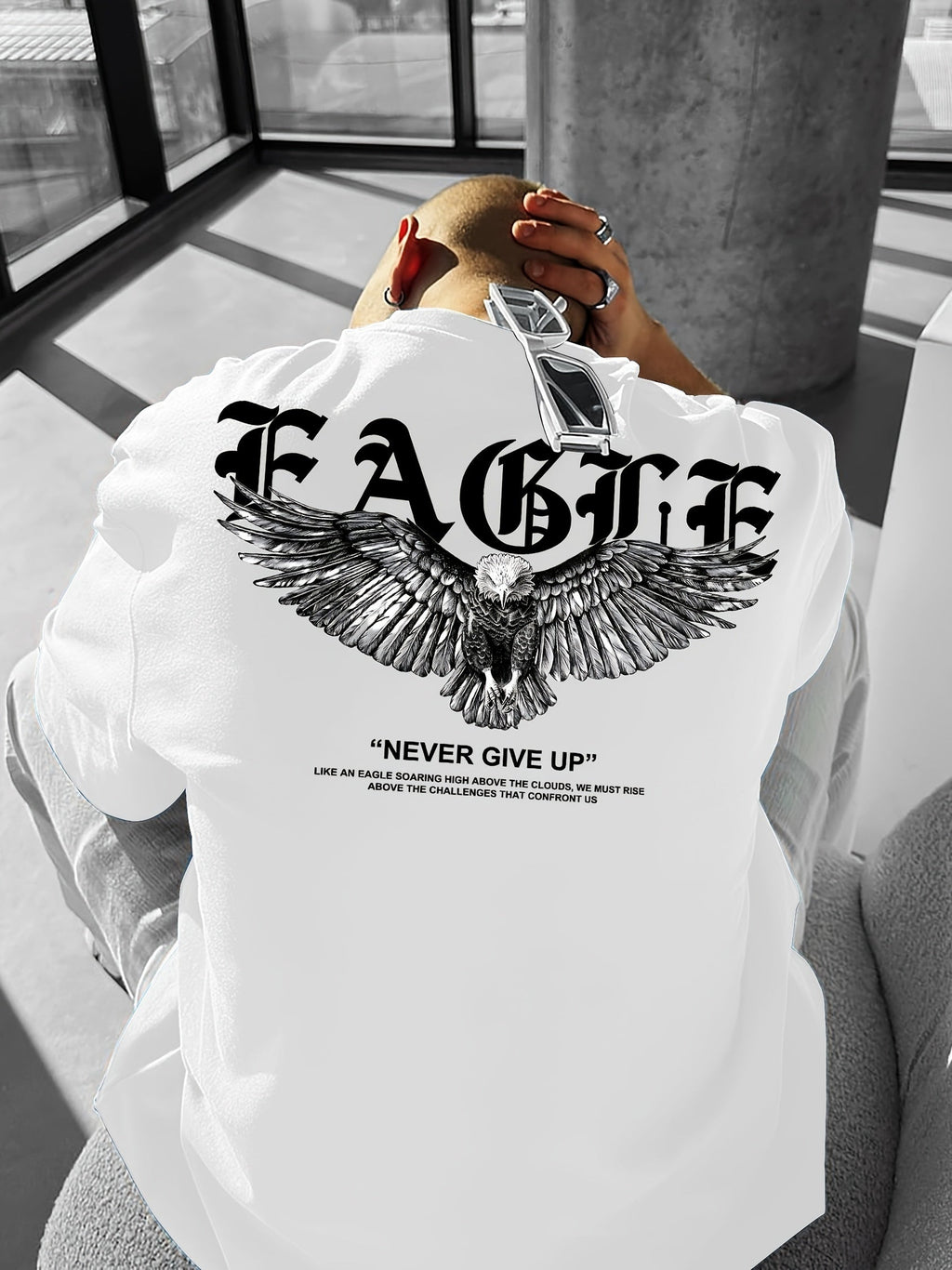 Lorant | T-shirt oversize homme - T-shirt décontracté en coton, coupe ample, imprimé graphique