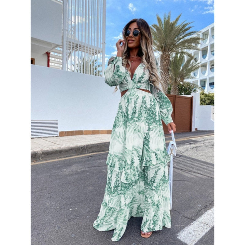 Maxi cut out jurk