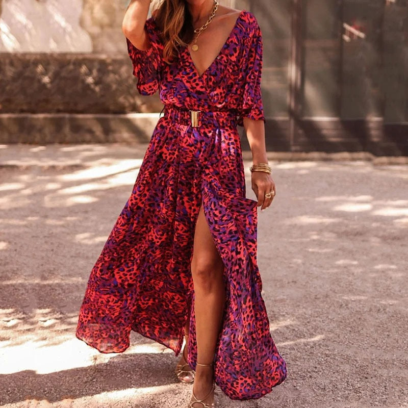 Maxi overslagjurk
